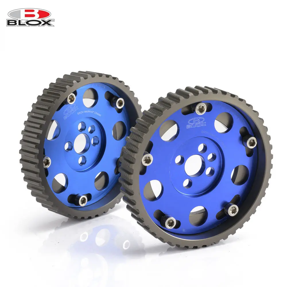 BLOX 2pcs Adjustable Cam Gear Alloy Timing Gear For Nissan CA18DE(T) Engine Inlet and Exhaust Cam Pullys Gears EP-CG180DET-BL