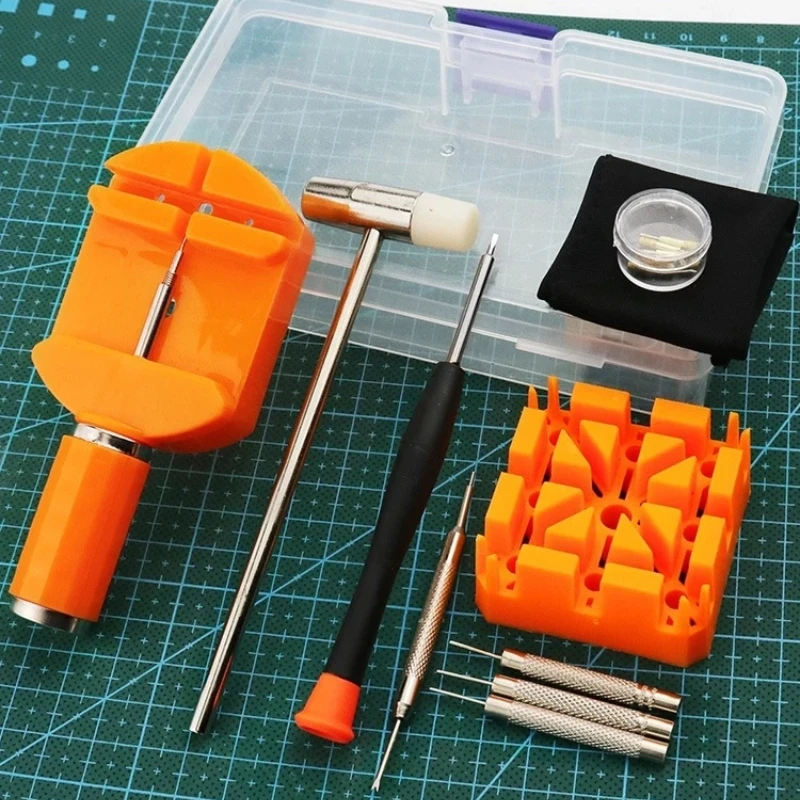 Watch Repair Kit with Strap Remover Watch Disassembly Set Adjuster Chain Cutter Strap Changer for Length Modification