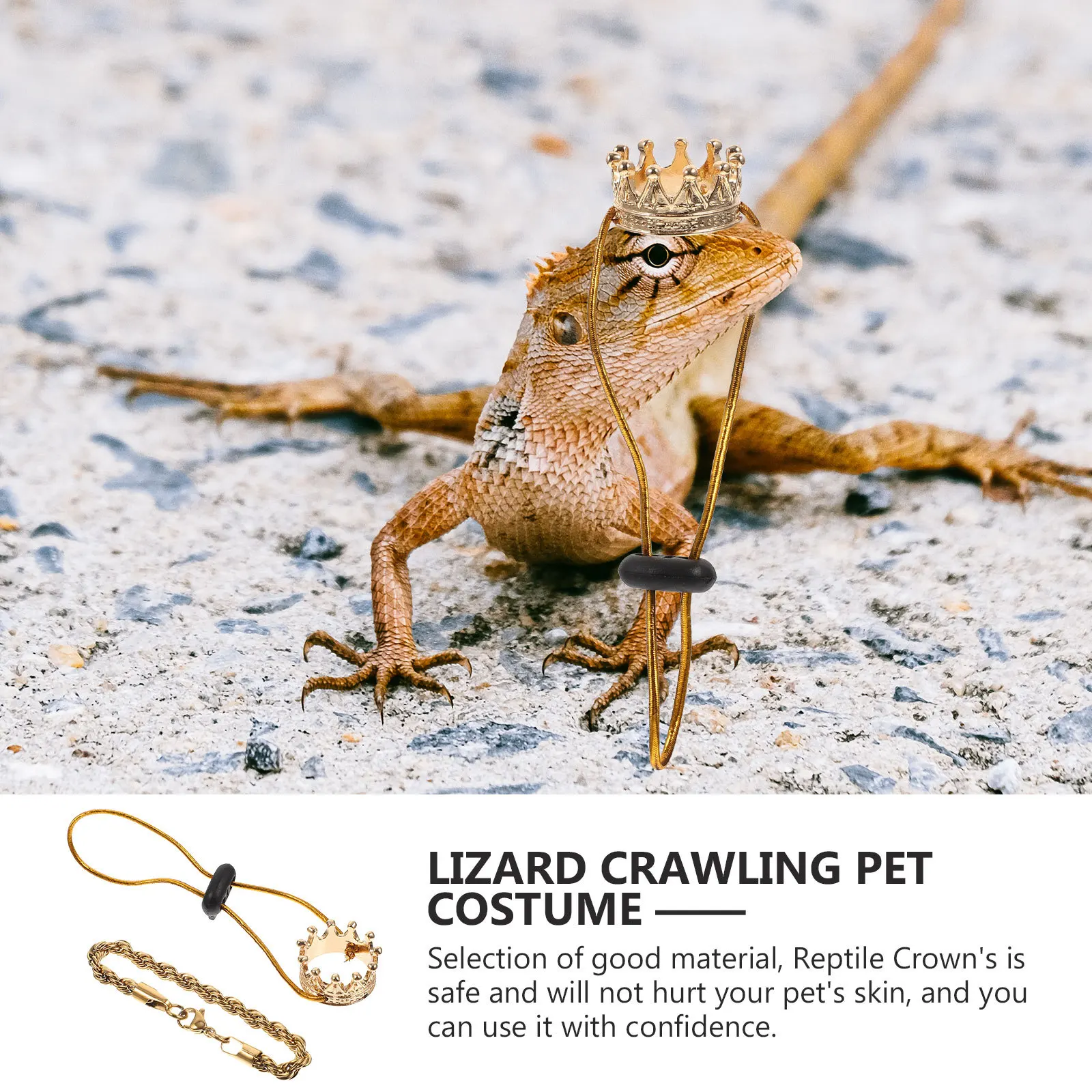 

1 set 1 Set Reptile Crowns Hat For Crawl Pets Lizard Costume Accessories Small Pet Head Decor Festival Photo Prop Bearded Dragon
