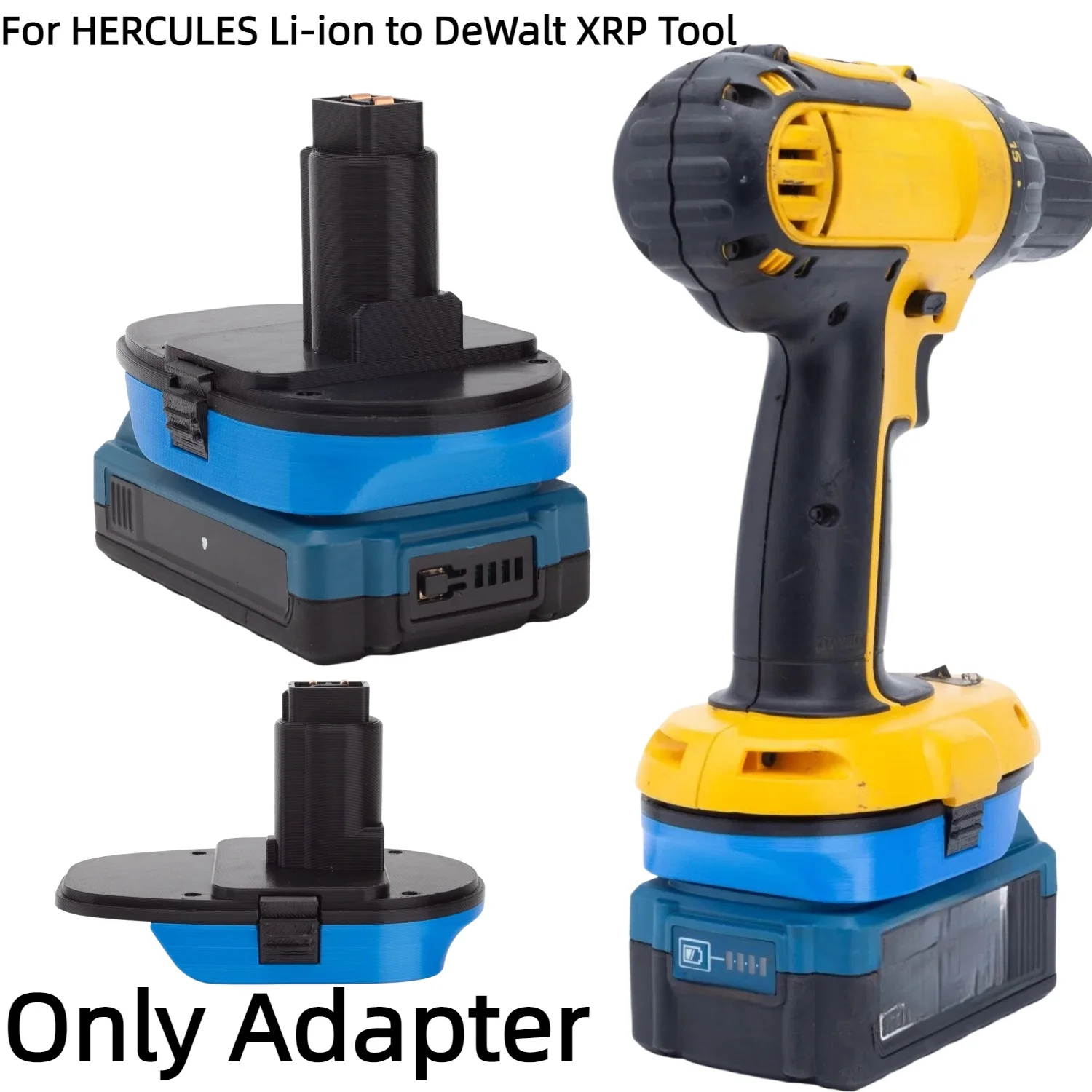Battery Adapter for HERCULES 20V Lithium Ion Battery Converter TO Dewalt XRP Ni-Cd Ni-Mh Drilling Tools Accessory(Only Adapter)