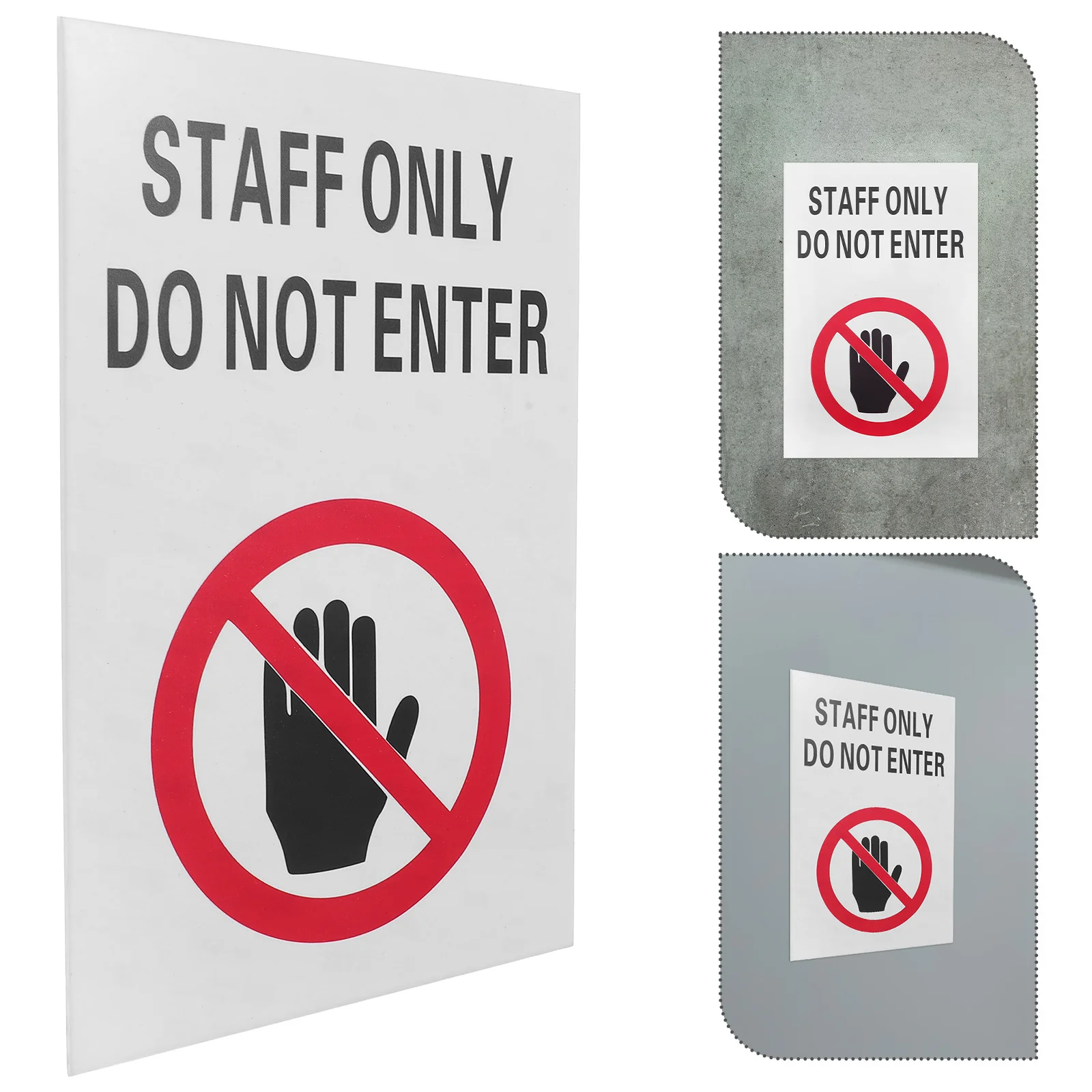 

2Pcs No Unauthorized Entry Sign Self Adhesive Decal Prevent Intrusion Vibrant Colors Outdoor Indoor Use Do Not Enter Signs
