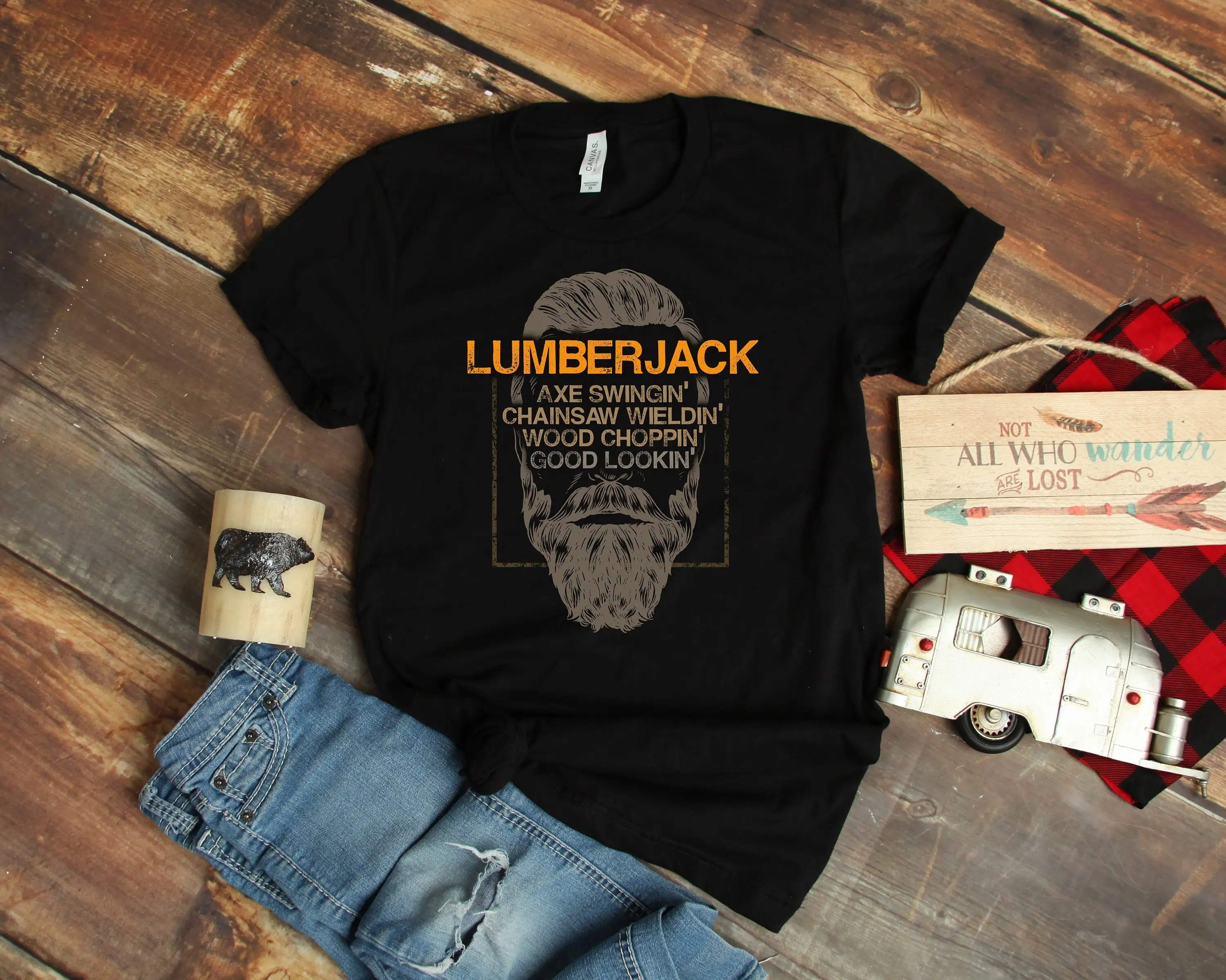 

Lumberjack, футболка, борода, волосы для лица, цепная пила, Weilding, деревянное измельчение