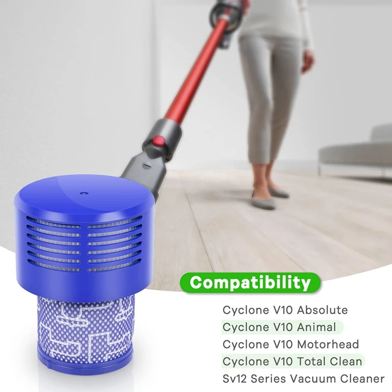 อะไหล่แผ่นกรอง HEPA สำหรับเปลี่ยน V10 Dyson อะไหล่เครื่องดูดฝุ่นอะไหล่ทดแทน DY-969082-01