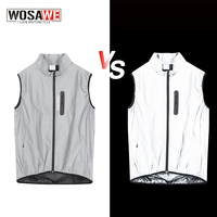 WOSAWE Cycling Vest Men Women High Visibility Vest Motorcycle Cycling Sports Outdoor Night Safety Jacket Moto MTB Bike Clothing