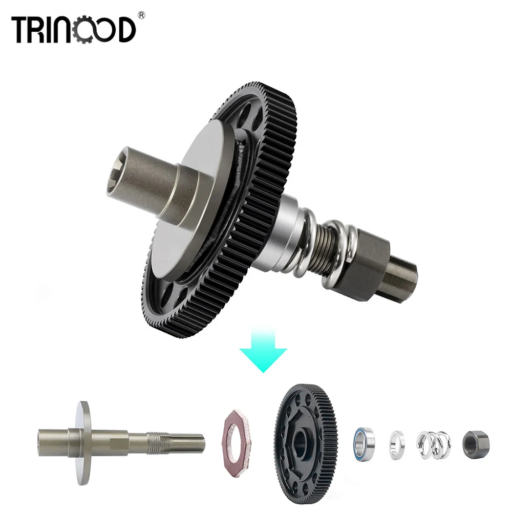 

TRINOOD Limited-скользящая дифференциальная шестерня 48P/91T, стальная ограниченная конечная шестерня в сборе для 1/10 RC Crawler Car ARRMA GRANITE V3