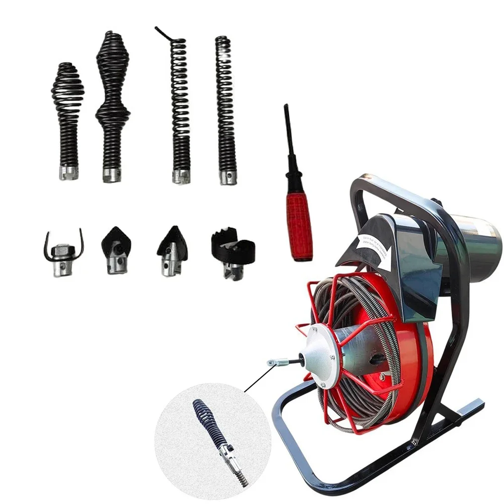 9-Piece Pipe Cleaner Cutter Accessories, Drain Cleaner Cutter Set For Ridgid C8 With 5/8" Shank Tools