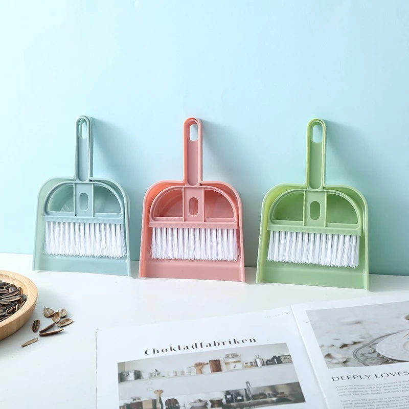 Mini Dustpan and Brush Set for Pet Hair Small Hand Broom and Dustpan Portable Pet Cleaning Tool for Cat Litter Dog Food Crumbs