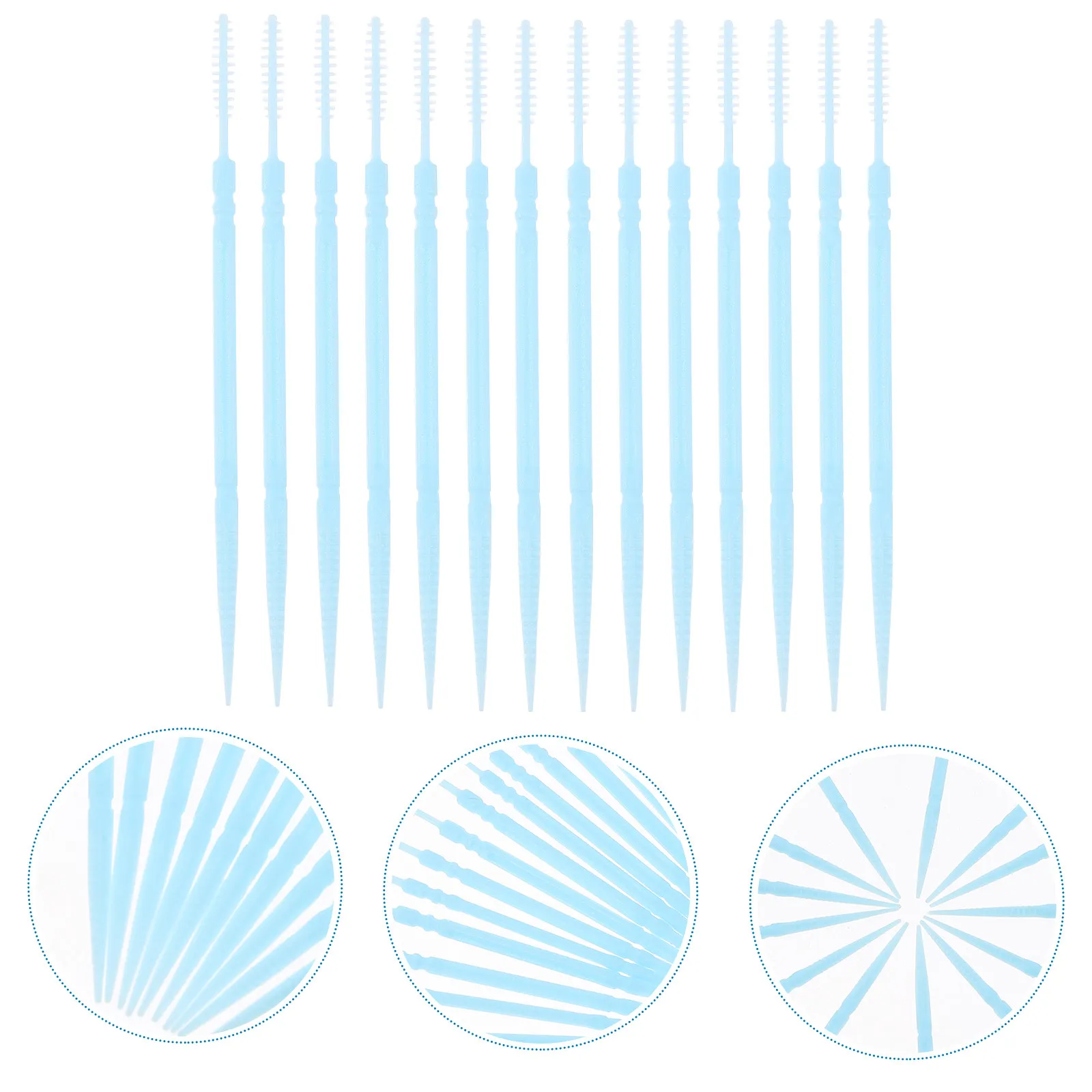 1060Pcs Disposable Plastic Toothpicks Double-Ended Oral Care Interdental Cleaners Portable Dental Floss Toothpick Food Debris