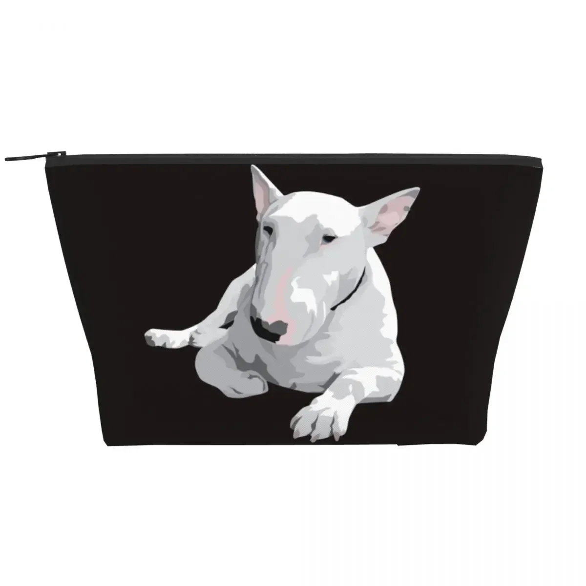 Custom English Bull Terrier Dog Toiletry Bag for Women Animal Pet Cosmetic Makeup Organizer Ladies Beauty Storage Dopp Kit Case