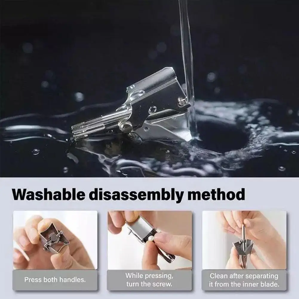 New Sale Nose Hair Ear Trimmer Stainless Steel Manual Tondeuse Hair Washable Shaver Vibrissa Remover Portable Nose Razor Ne Q2X4