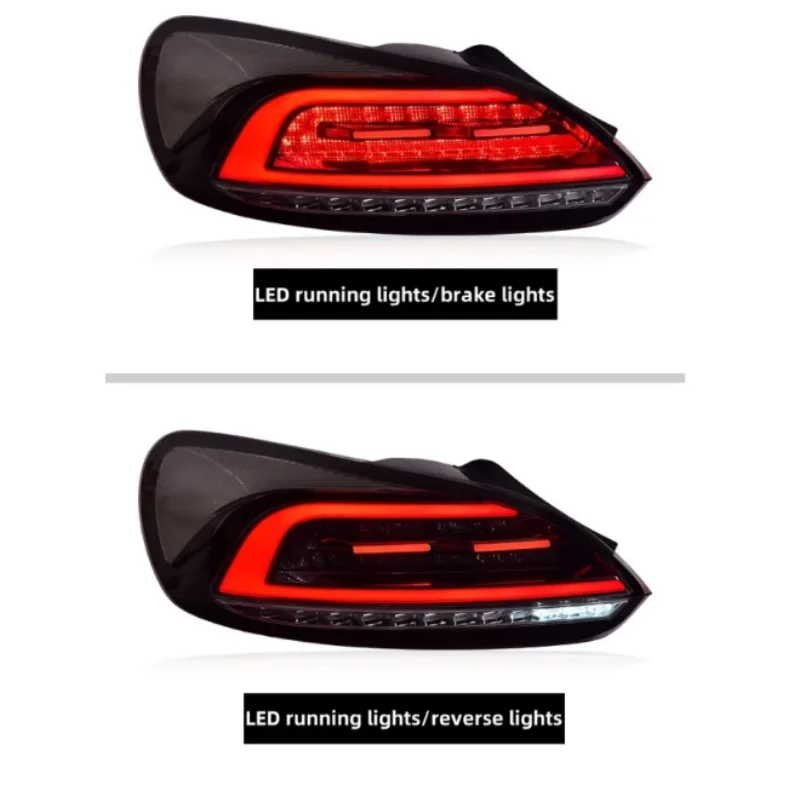 Upgrade lampu belakang otomotif baru tersedia untuk Volkswagen Scirocco taillight plug and play 2009-2014 tidak merusak