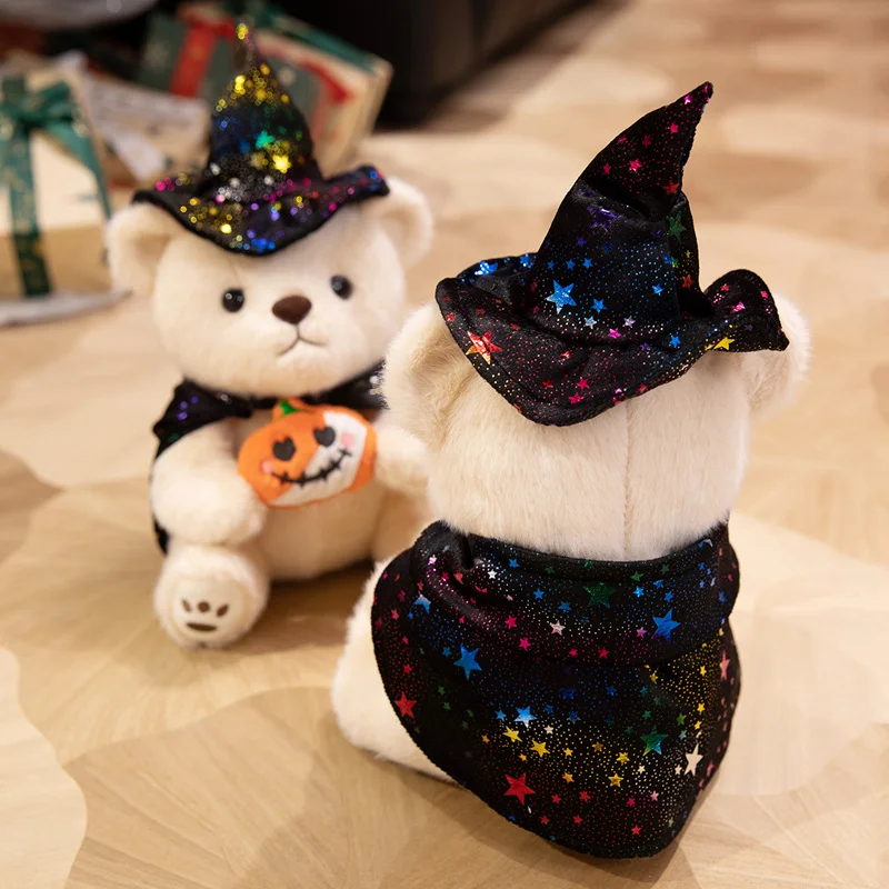 20CM Lovely Halloween Bear Plush Toys Kawaii Capybara Doll Stuffed Soft Animal Pillow Creative Festival Gift