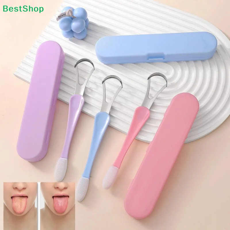 〔R〕Stainless Steel Tongue Scraper – Oral Hygiene Tool with Comfort Grip Handle for Fresh Breath & Tongue Cleaning