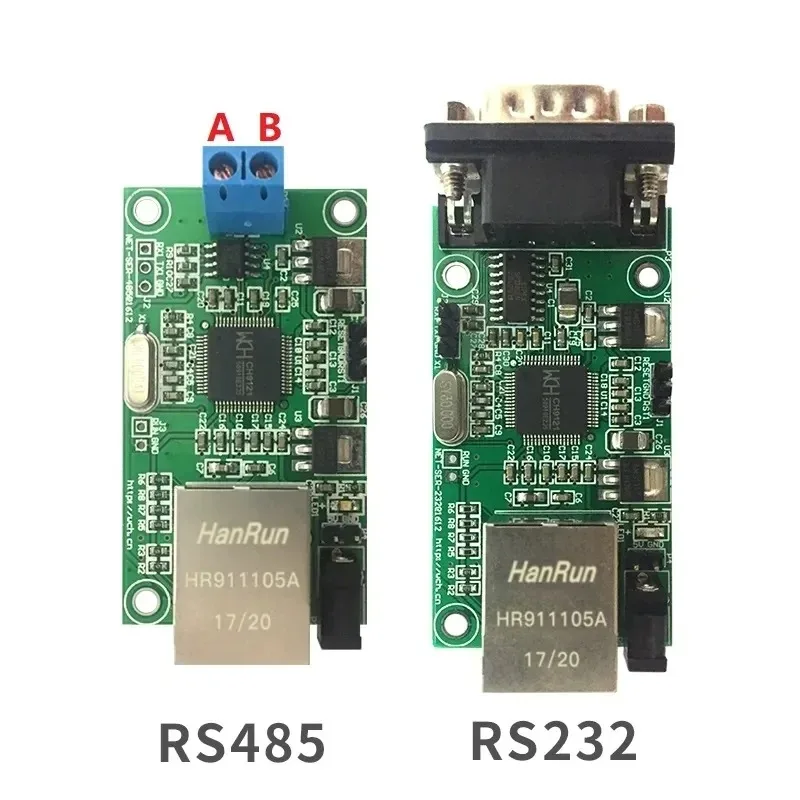 CH9121 Serial to Ethernet/Serial to RS485/RS232 Module MCU Networking Module MDIX Line Auto Switching Support 10/100M