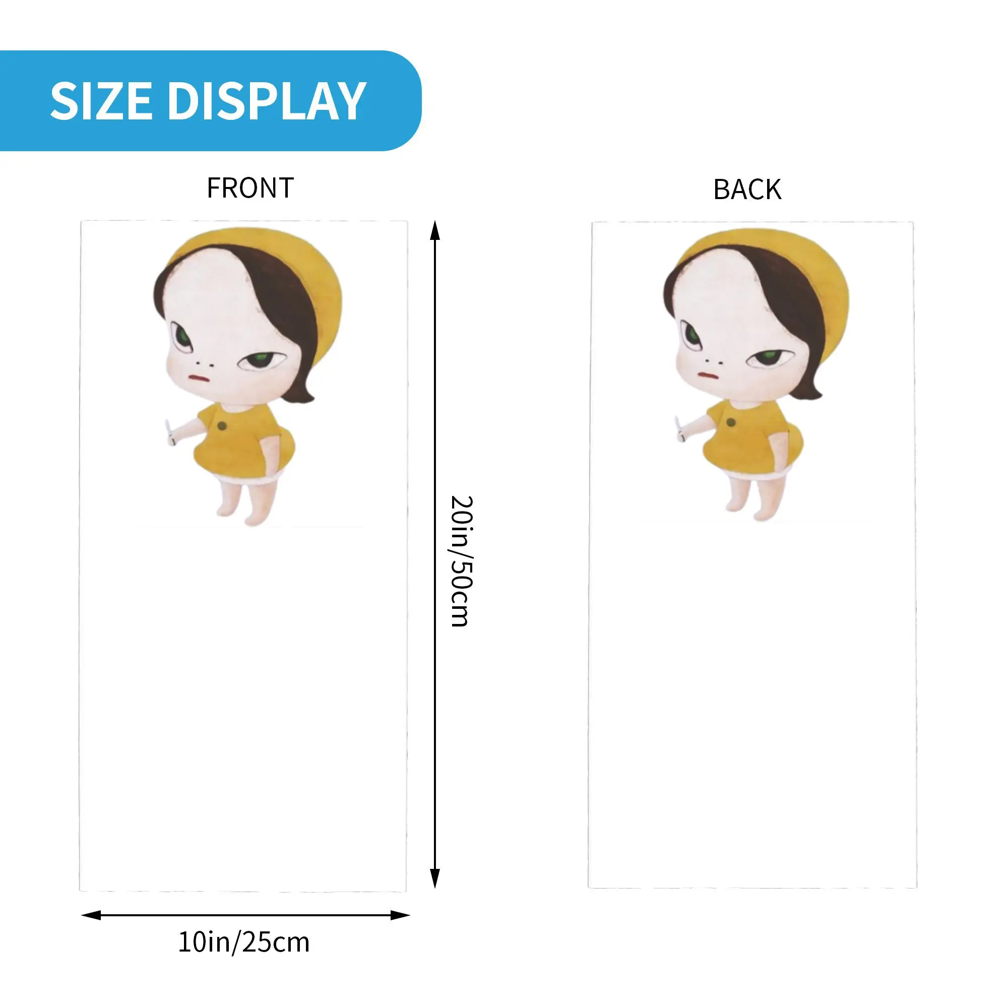 Yoshitomo Nara Bandana cuello polaina bufanda envolvente estampada pasamontañas multifunción deportes al aire libre para hombres mujeres adultos durante toda la temporada