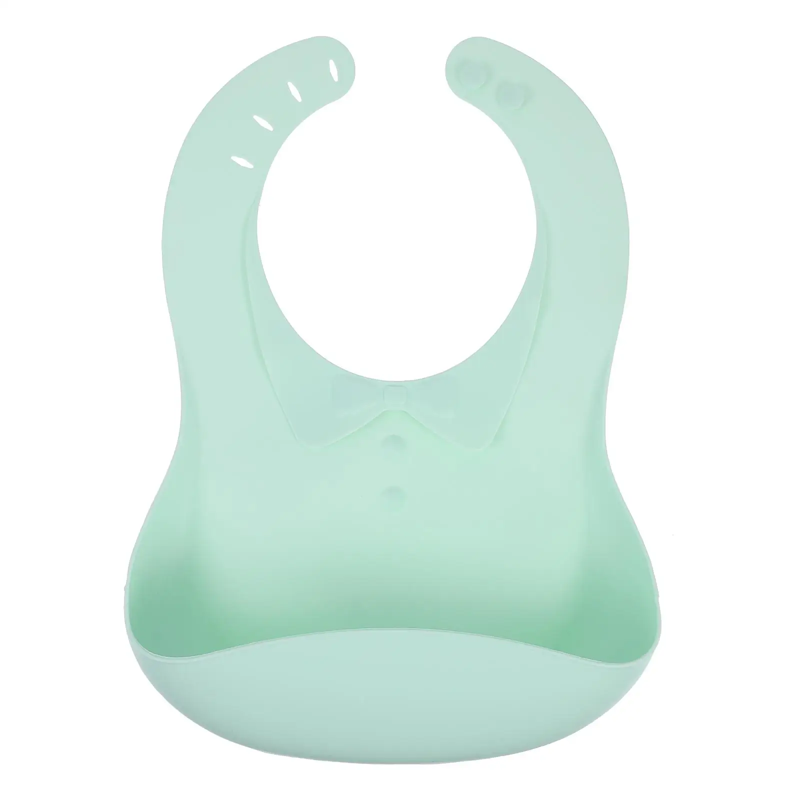 

Silicone Bibs Baby Feeding Toddler Bow Tie Green Catcher Soft Cartoon Waterproof Adjustable Easy Clean Durable Hygienic Kids
