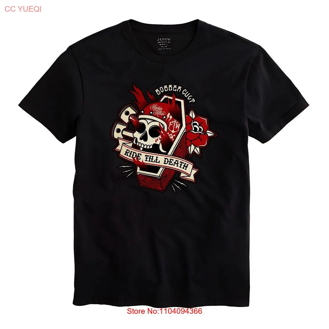 T-shirt Ride Bobber Cult Men Unisex Black Shirt Size S-5XL T-shirt Ride Bobber Cult Men Unisex Black Shirt Size S-5XL