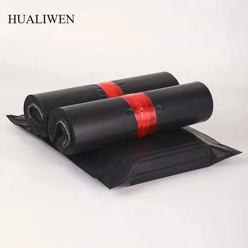 100 Black First Grade New Material Express Bags Per Roll, Used for Packaging, Transportation, and Mailing
