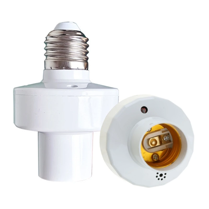 Adaptador luz E27 bajo consumo, sensores movimiento, protección sobrecargas enchufe luz