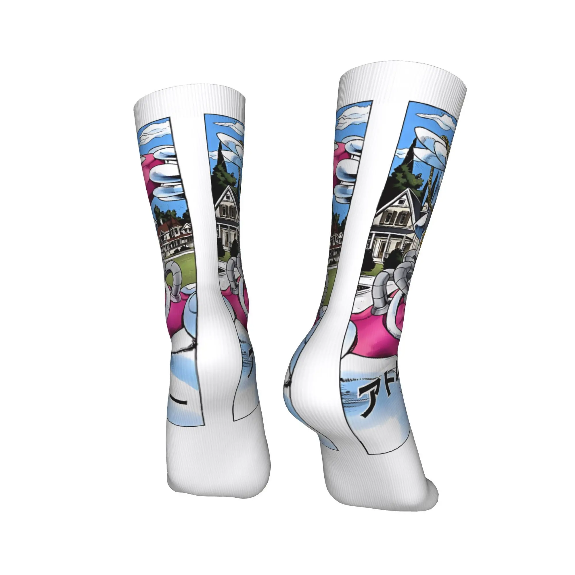 أنيمي جوجوس مغامرة غريبة جوارب الرجال الجوارب المتوسطة لينة الترفيه الجوارب الشتاء تسلق المضادة للانزلاق نمط الجوارب