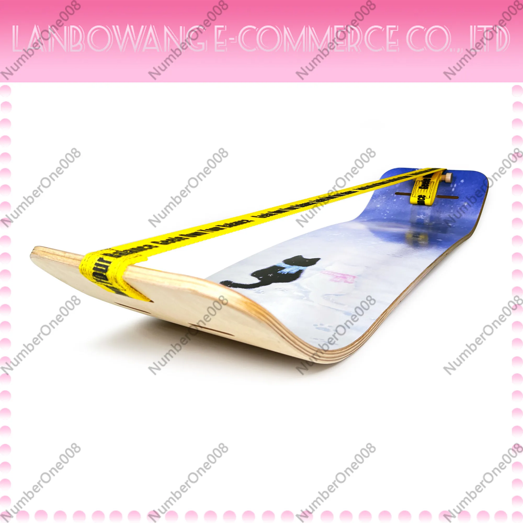 Slackline Balance Board Yoga Training Wobble Board for Surf Skate Ski Practice