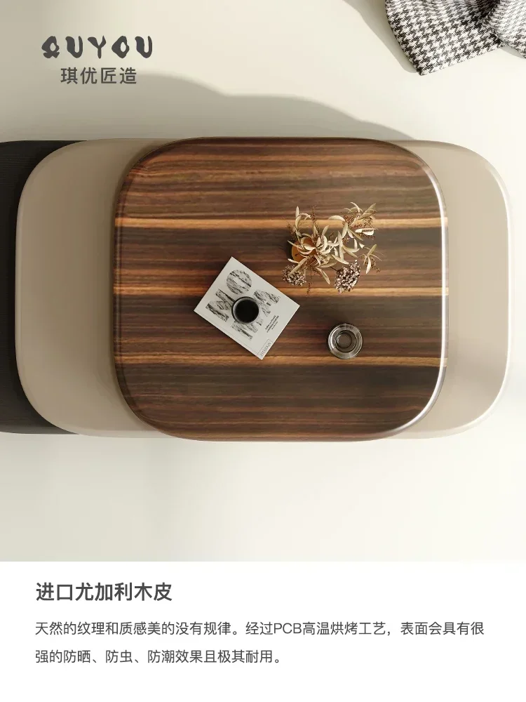 Rotating Coffee Table Creative Living Room Home Rectangular Veneer High Sense