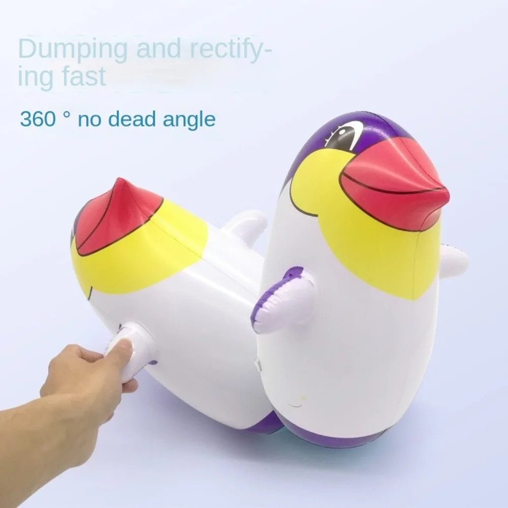 Eco-friendly Materials Inflatable Toys Cartoon Pattern Durable Penguin Tumbler Thickened Inflatable Tumbler Children