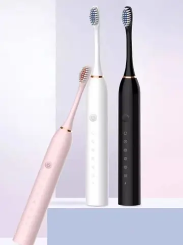 Electric Ultrasonic Toothbrush Six Speed Mode Home Soft Hair USB Charging Waterproof Adult Tooth Cleaner Automatic Couple Set-