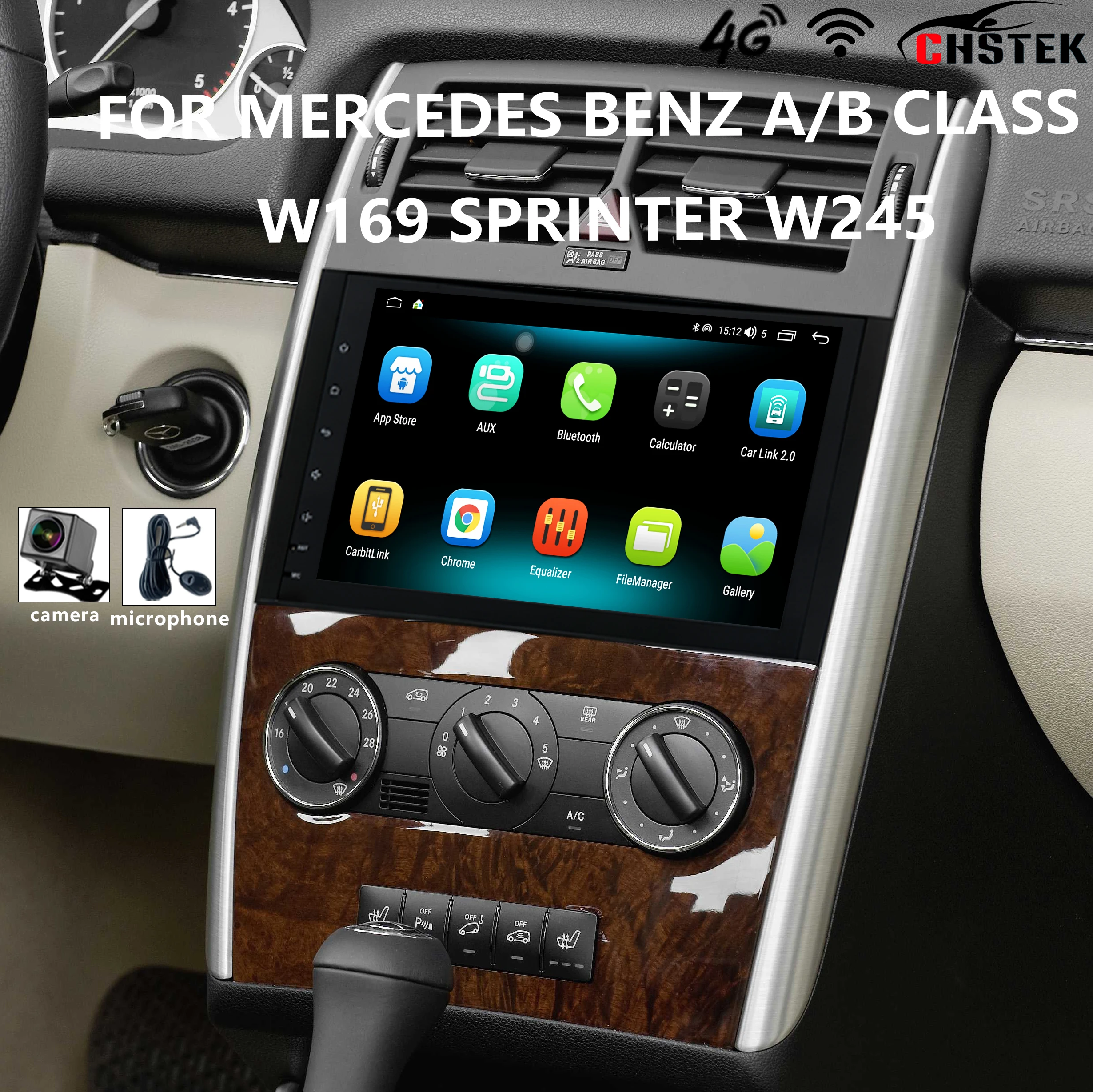 Автомобильный радиоприемник CHSTEK для Mercedes Benz Sprinter W169 W245 W906 W639 W318 Vito Viano Мультимедиа Bluetooth Carplay Android Auto WIFI