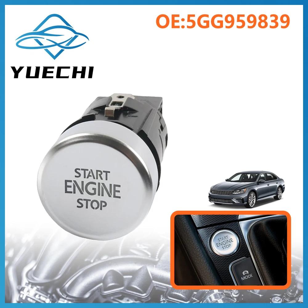 For VW Golf 7 MK7 VII 5GG 959 839 Golf GTI e-Golf Sportwagen Start Stop Button Engine Ignition Switch 5GG959839