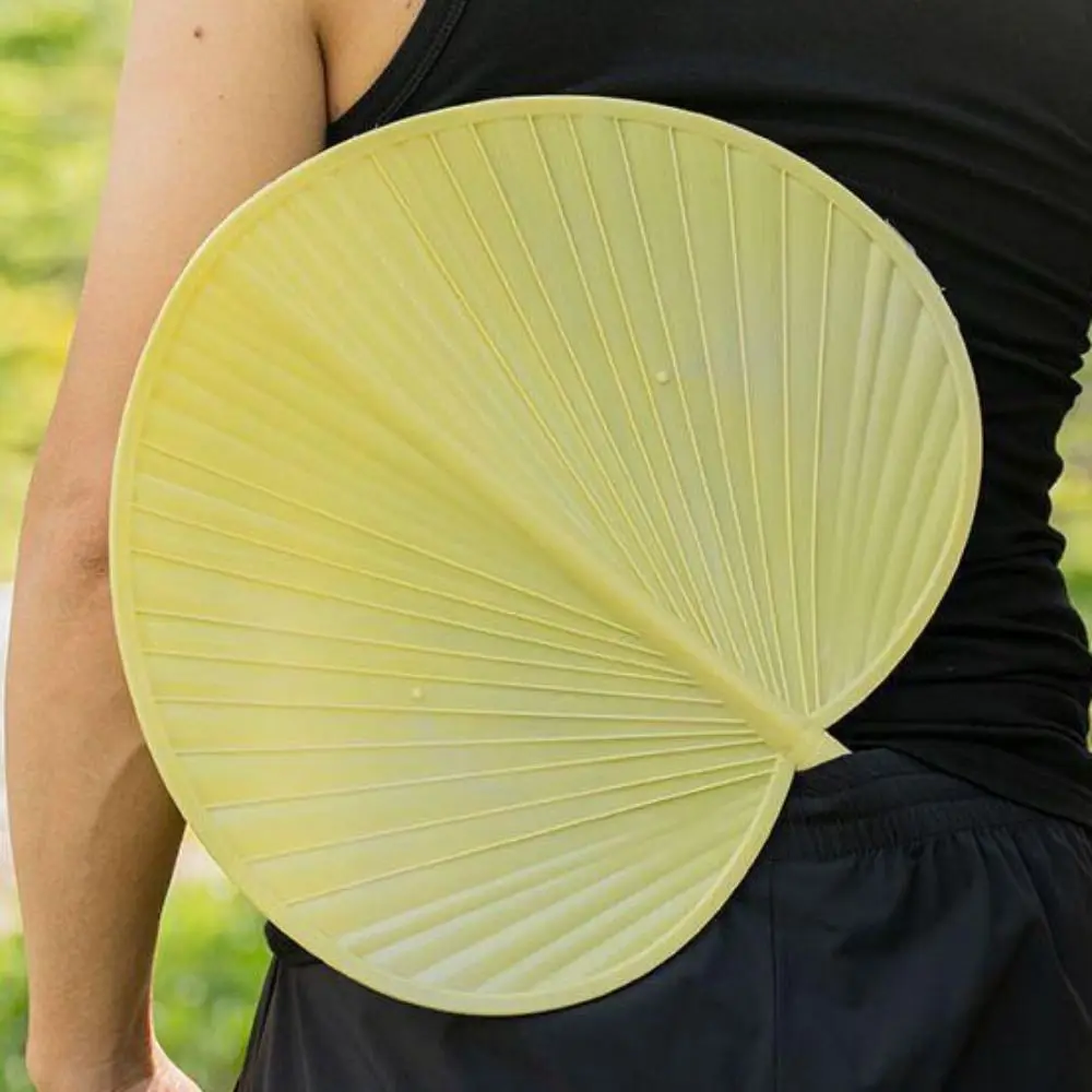 Vintage Artificial Palm-Leaf Fan Plastic Thickened Hand Fans Large Size Artificial Straw Fan Photo Props