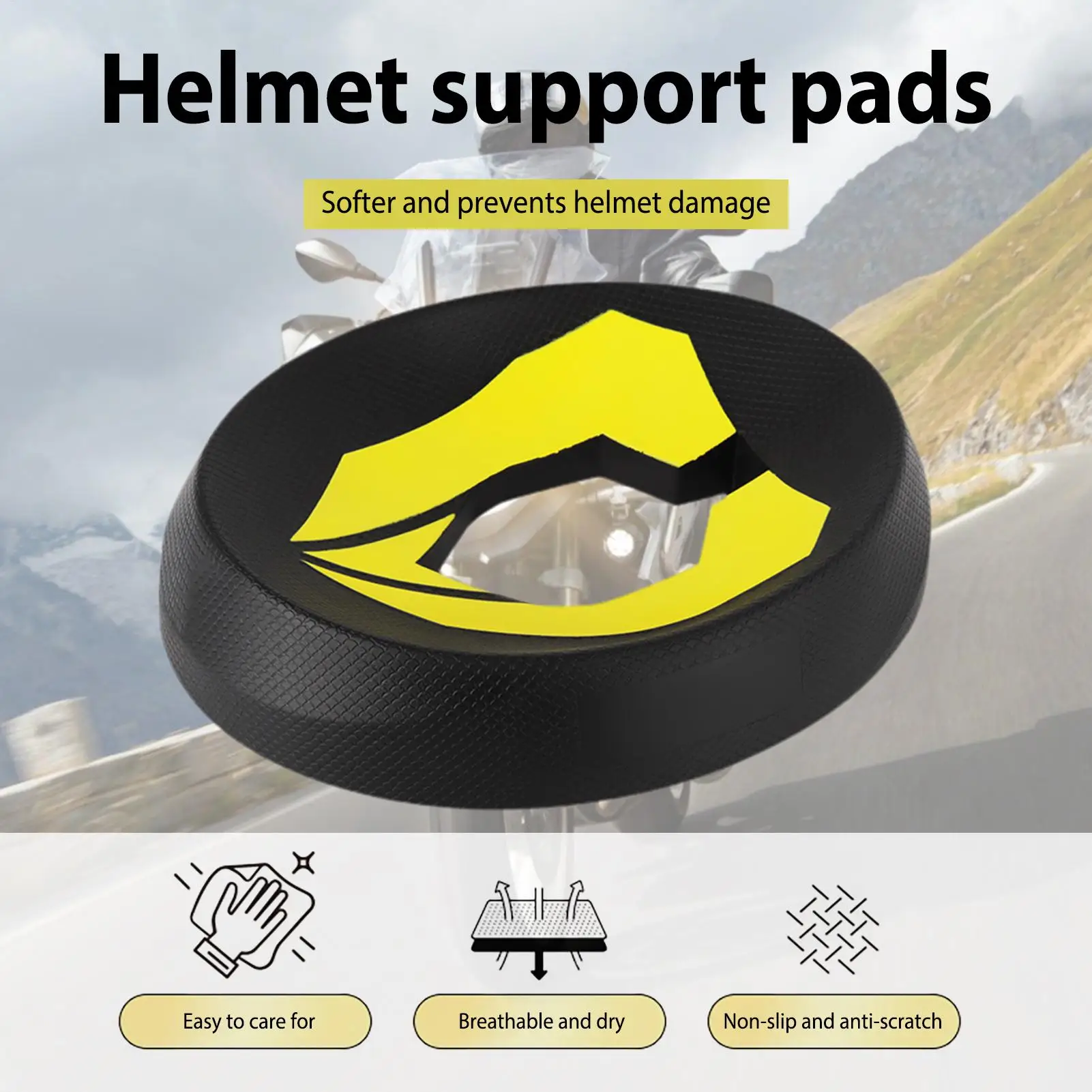 Motorcycle Helmet Display Stand Holder Helmet Support Pads Donut Ring Motorbike Helmet Accessories Display Rack