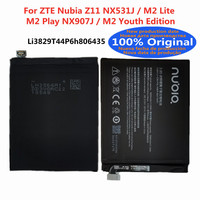 3000mAh Li3829T44P6h806435 Original Battery For ZTE Nubia Z11 NX531J M2 Lite M2 Youth Edition M2 Play NX907J Battery In Stock