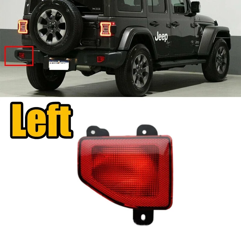 

Rear Bumper Reflector Light Brake Light Fog Lamp Cover For Jeep Wrangler JL 2018 2019 2020 2021 Left/Right 68281932AC 68281933AC