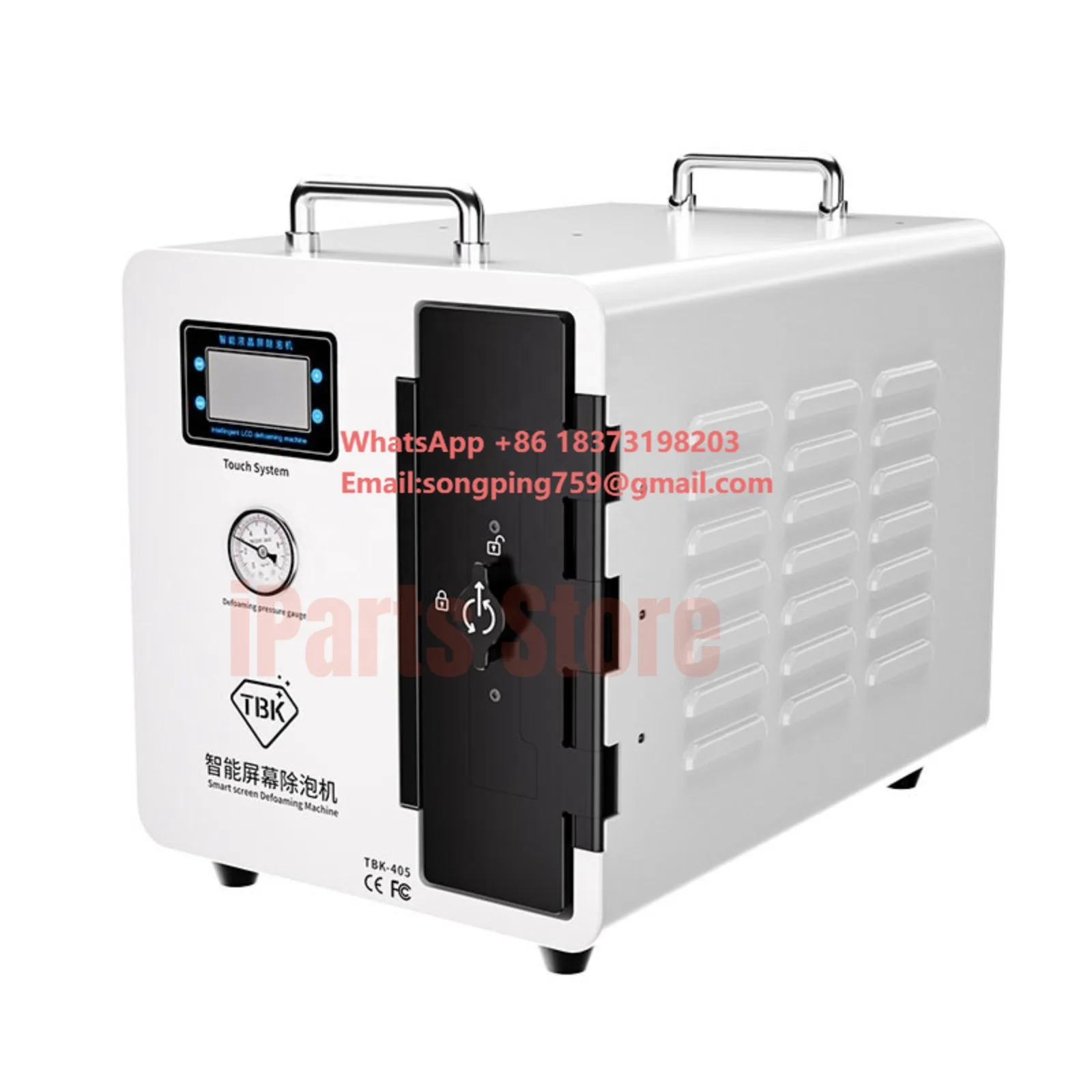 

TBK-405 2 in 1 Smart Screen Defoaming Machine with 15 INCH LCD Display 400W Bubble Remover Tools Built-in Air Pump