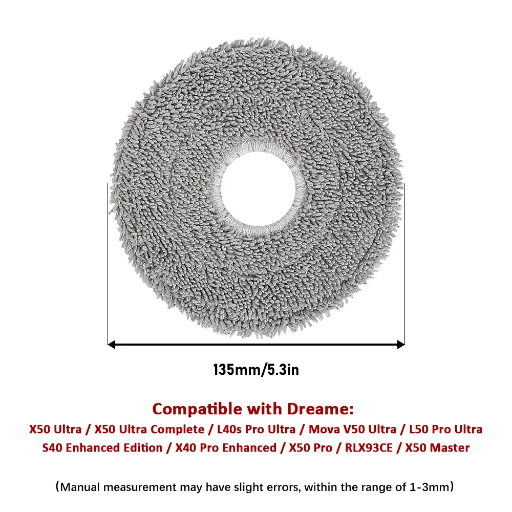 Wischtücher Staubbeutel für Dreame X50 Pro/X50 Ultra/X50 Master/L40S Pro Ultra/L50 Pro Ultra/MOVA V50 Ultra Haupt- und Seitenbürstenfilter – Detail 4