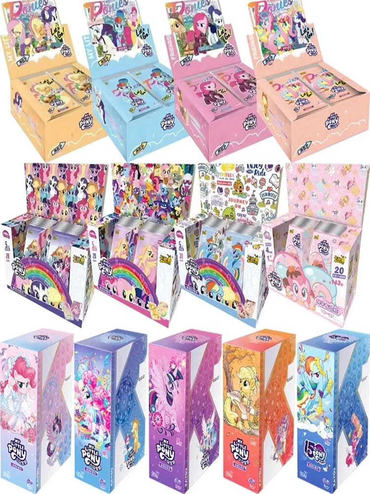 Oryginalne karty KAYOU My Little Pony: pakiet Moonlight, pakiet Rainbow, pakiet Fun Shadow, pakiet Twilight. Kolekcjonerskie karty anime, zabawki, prezenty. — 2