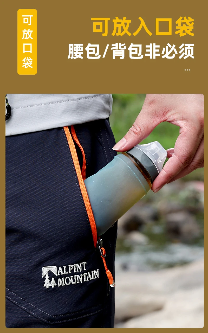 170ml Faltbare Auslaufsichere Weiche Zusammenklappbare Ernährungsflasche für Hydration Pack BPA-frei TPU, Leichtgewichtig, Leicht zu Öffnender Deckel für Läufer – Detail 16