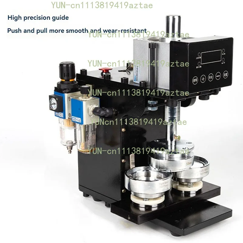 Pneumatic Automatic Double Flash Badge Press Tinplate Badge Making Machine With Badge Molds