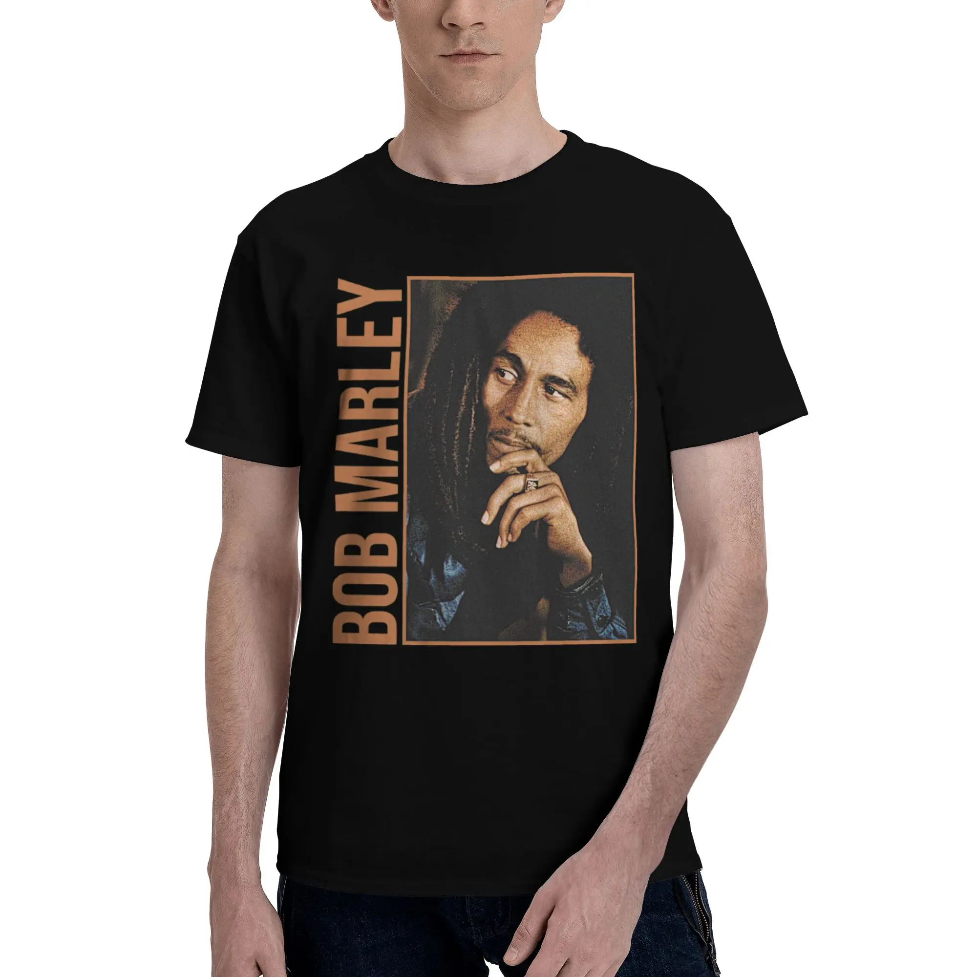 Men Jamaica Reggae Rock Bob Marley T Shirt Streetwear Short Sleeves 100% Cotton Colthing Casual Creative Graphics Tee Tops