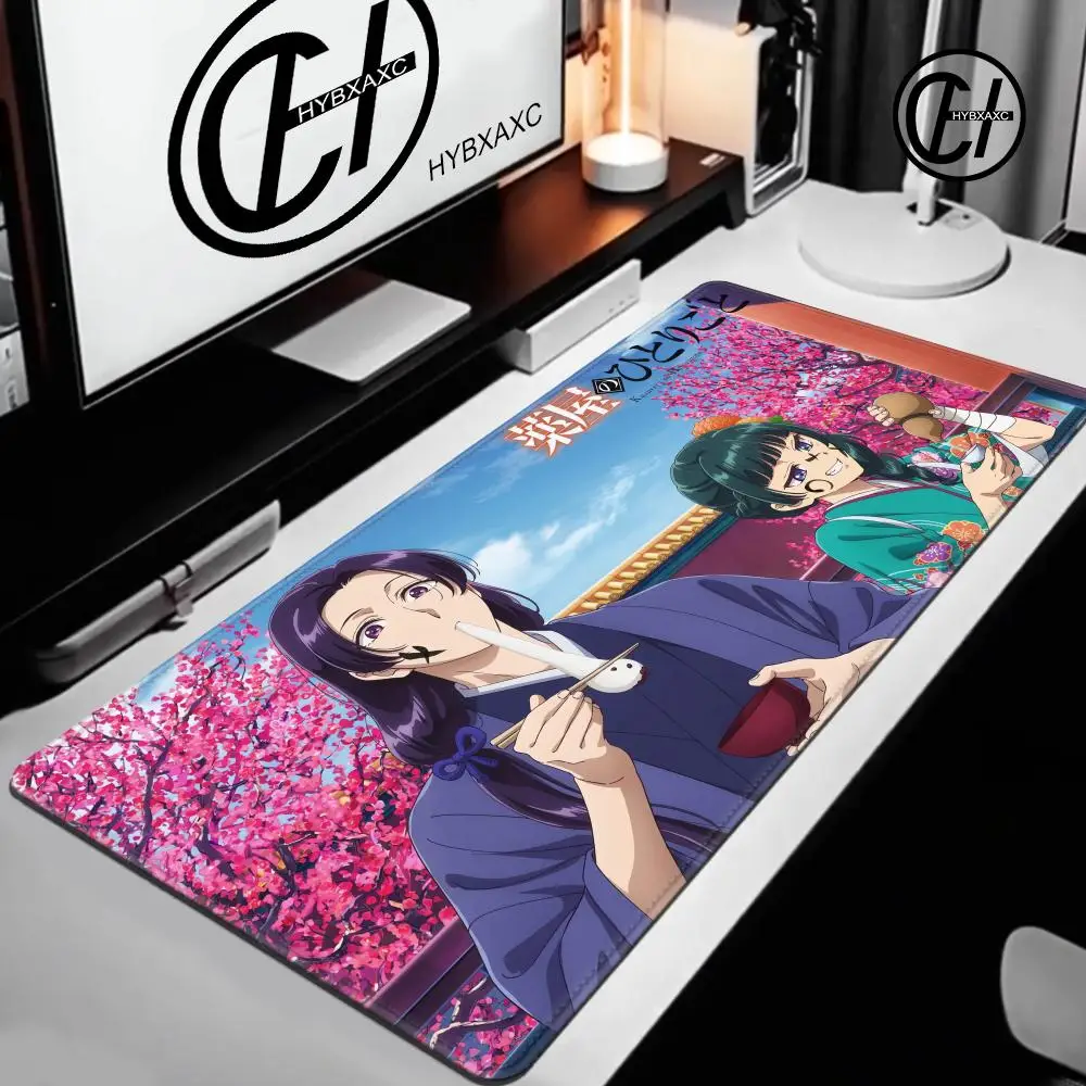 Large Anti-Slip Mouse Pad PC HD Print Anime Maomao Mousepad The Apothecary Diaries Laptop Mat Durable Lock Edge Desk Mat XXL