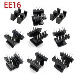 EE16 3+3 4+4 5+5 6+6 4+6 Pins 6/8/10/12P Mn-Zn PC40 Vertical Horizontal Transformer Ferrite Magnetic Core Coil Former Bobbin