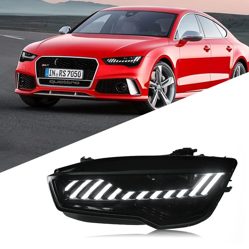 

Подходит для 11-18 Audi A7 фара в сборе S7 модифицированные светодиодные линзы фары дневные ходовые огни ходовой воды сигнал поворота