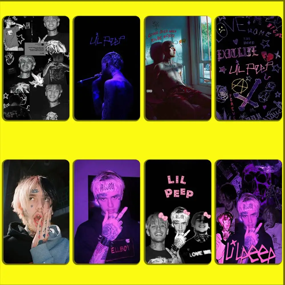 

Rapper Singer L-Lil Peep Card Stickers For Debit Bank Credit Cards Metro Bus Pass Sticker Decoration Cover Skin