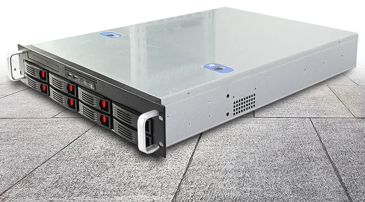 2U server chassis 8 hard disk bit dual main board raid disk array rack video network storage