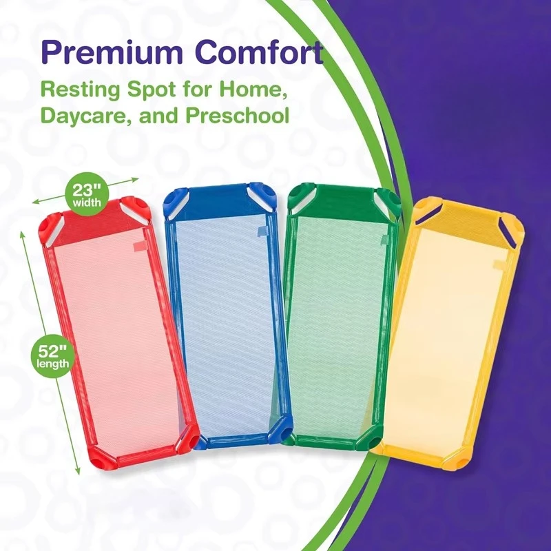 Daycare cribs and cots can be stacked preschool classroom children's bed sleep kindergarten nap crib