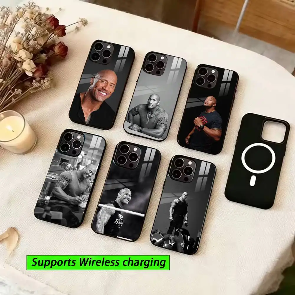 

All-round star D-Dwayne Johnson Phone Case For iPhone15,16,17,14,13,12,11 Plus,Pro Magnetic