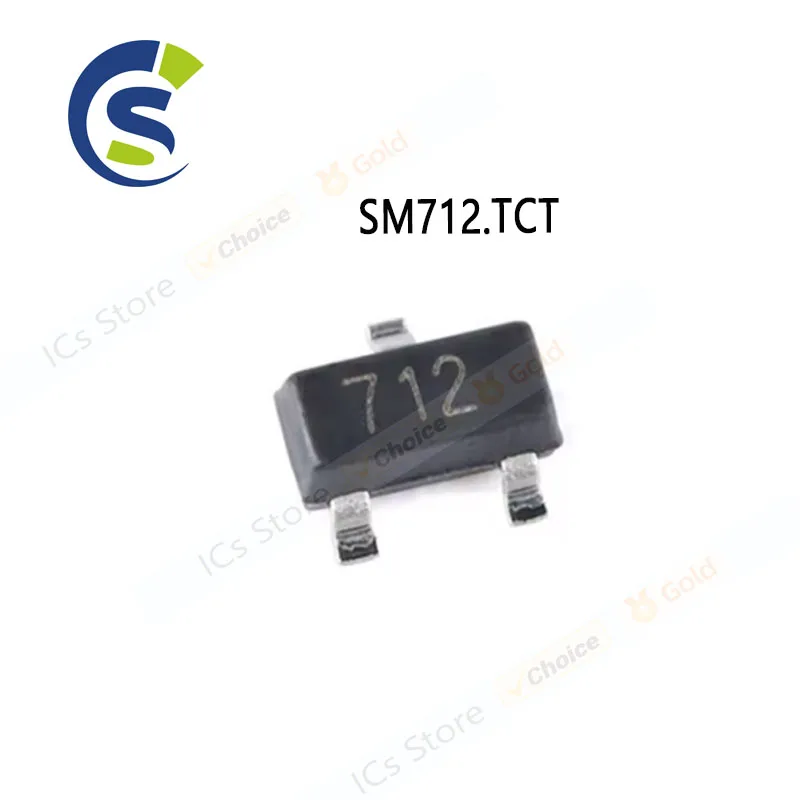 100 Uds nuevo y original SM712 TCT 712 RS-485 SOT-23 SM712.TCT