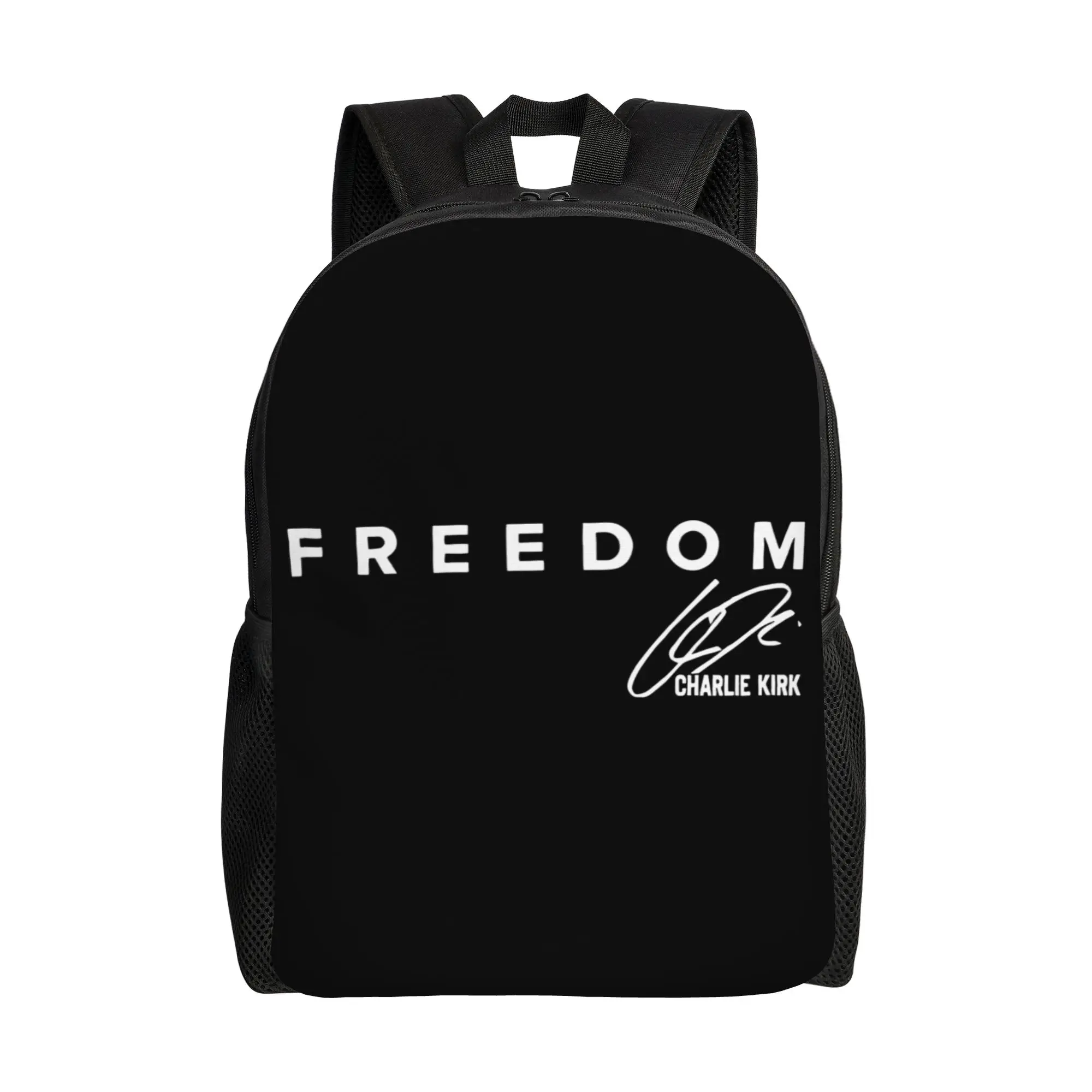 

Рюкзак Charlie Kirk Freedom RIP 2025 для мужчин и женщин, стильный студенческий/рабочий рюкзак, памятная сумка для ноутбука с карманом