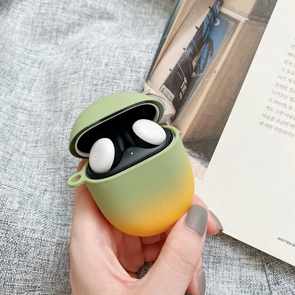 Custodia protettiva per cuffie Wireless antigraffio per PC rigido a doppio colore sfumato opaco per Google Pixel Buds 2